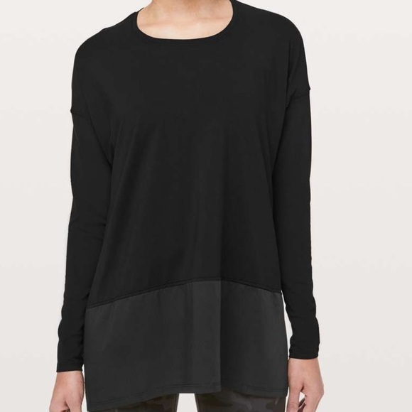 lululemon athletica Tops - Lululemon Ease of Mind Long Sleeve shirt 6 top black tunic